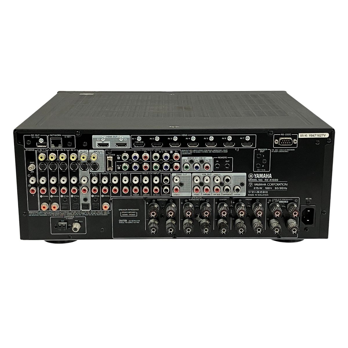 YAMAHA AVレシーバー RX-A1020 シネマDSP HD3搭載 AVアンプ 中古 訳有