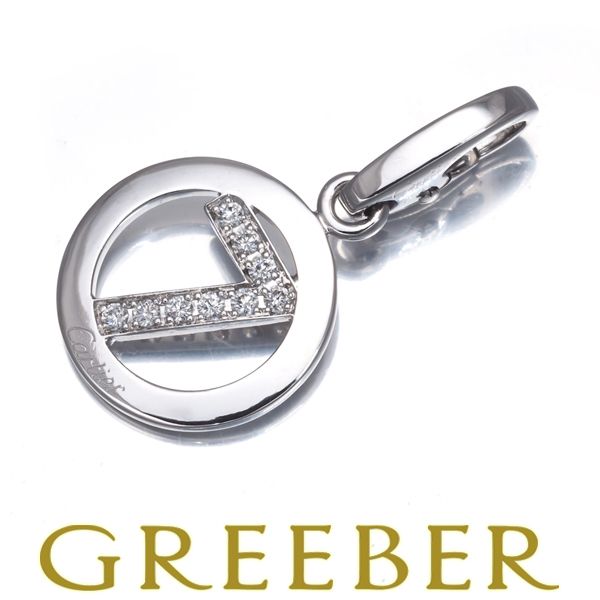 カルティエ ペンダントトップ ダイヤ ダイヤモンド ナンバー No 7 チャーム K 18 WG 保証書 182084