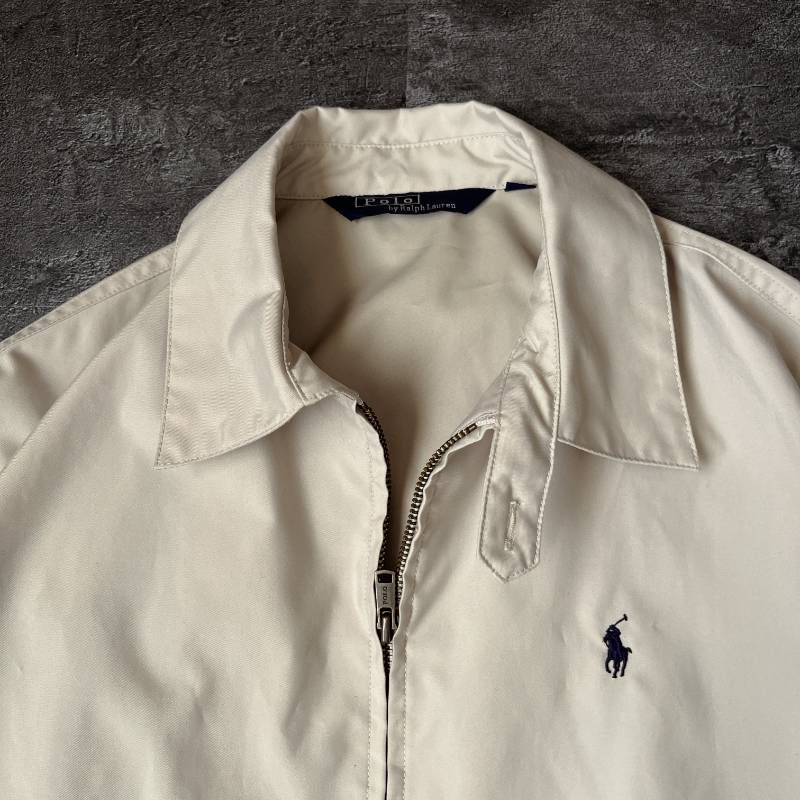 ポロバイラルフローレン スイングトップ S ベージュ ポロバイラルフローレン 刺繡ワンポイント スウィングトップ ポロ