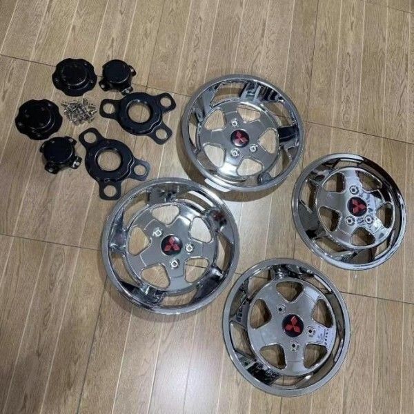 キャンター ホイールキャップ ステンレス 16インチ5穴用 1台分 ホイールライナー ナット ホイール カバー キャップ セット 三菱ふそう