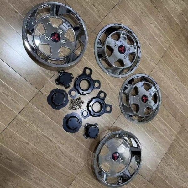 キャンター ホイールキャップ ステンレス 16インチ5穴用 1台分 ホイールライナー ナット ホイール カバー キャップ セット 三菱ふそう