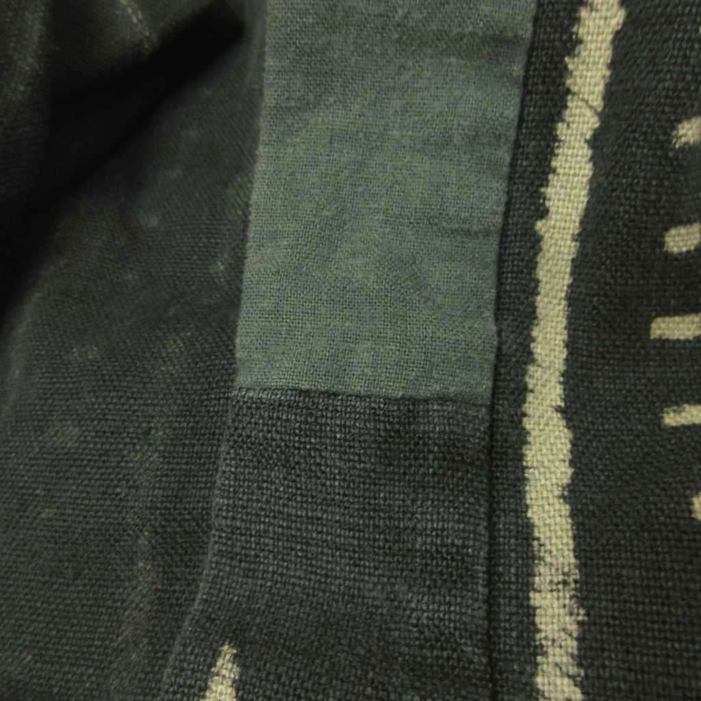 ソウライブ SOULIVE リネン ロング カーディガン ガウン ダークグレー