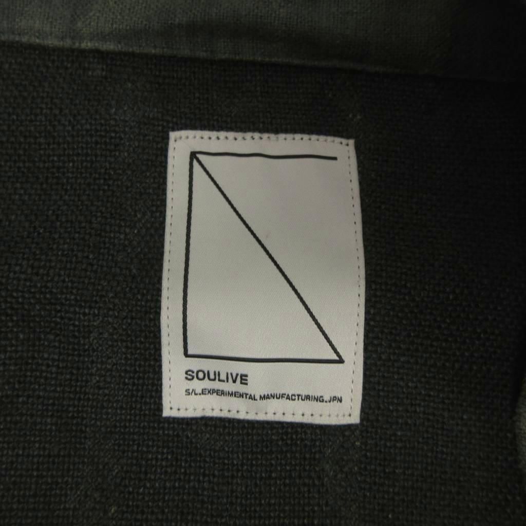 【中古】ソウライブ SOULIVE リネン ロング カーディガン ガウン ダークグレー系 1 メンズ レディース ソウライブ SOULIVE リネン ロング カーディガン ガウン ダークグレー