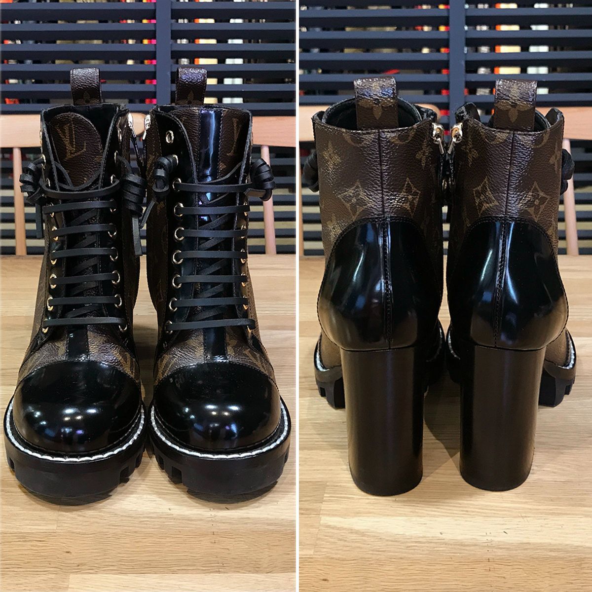 超 ルイヴィトン モノグラム スタートレイル アンクルブーツ 36.5 1 A 2 Y 7 T 14717