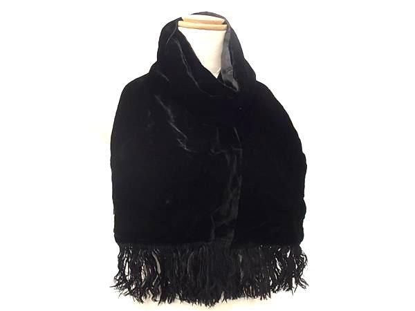 LOUIS VUITTON ルイヴィトン マフラー モノグラム エシャルプ ブルール ブラック レーヨン60％ キュプラ25％ シルク15％ レディース フリンジ