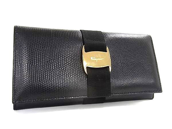 Salvatore Ferragamo フェラガモ 財布 ヴァラ 223059 ブラック