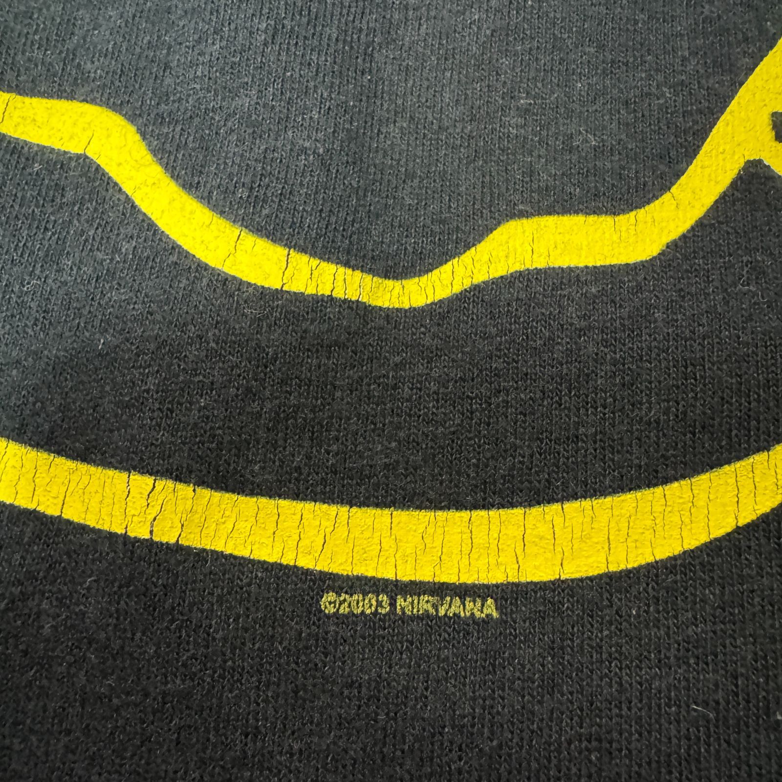 00s Y2K NIRVANA Smiley ロゴ Tシャツ Mサイズ anvil ニルヴァーナ 