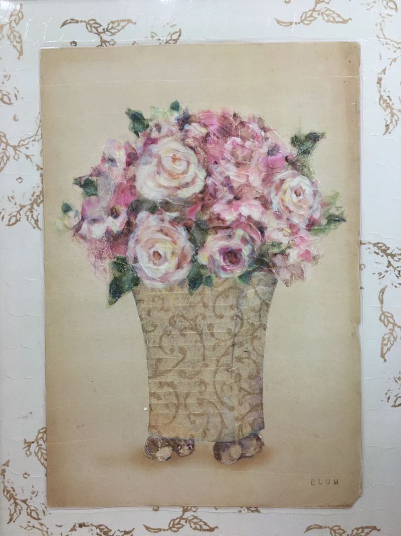 ☆レア！！ Cheri Blum（シェリ・ブラム）バラのアート／ゲル加工