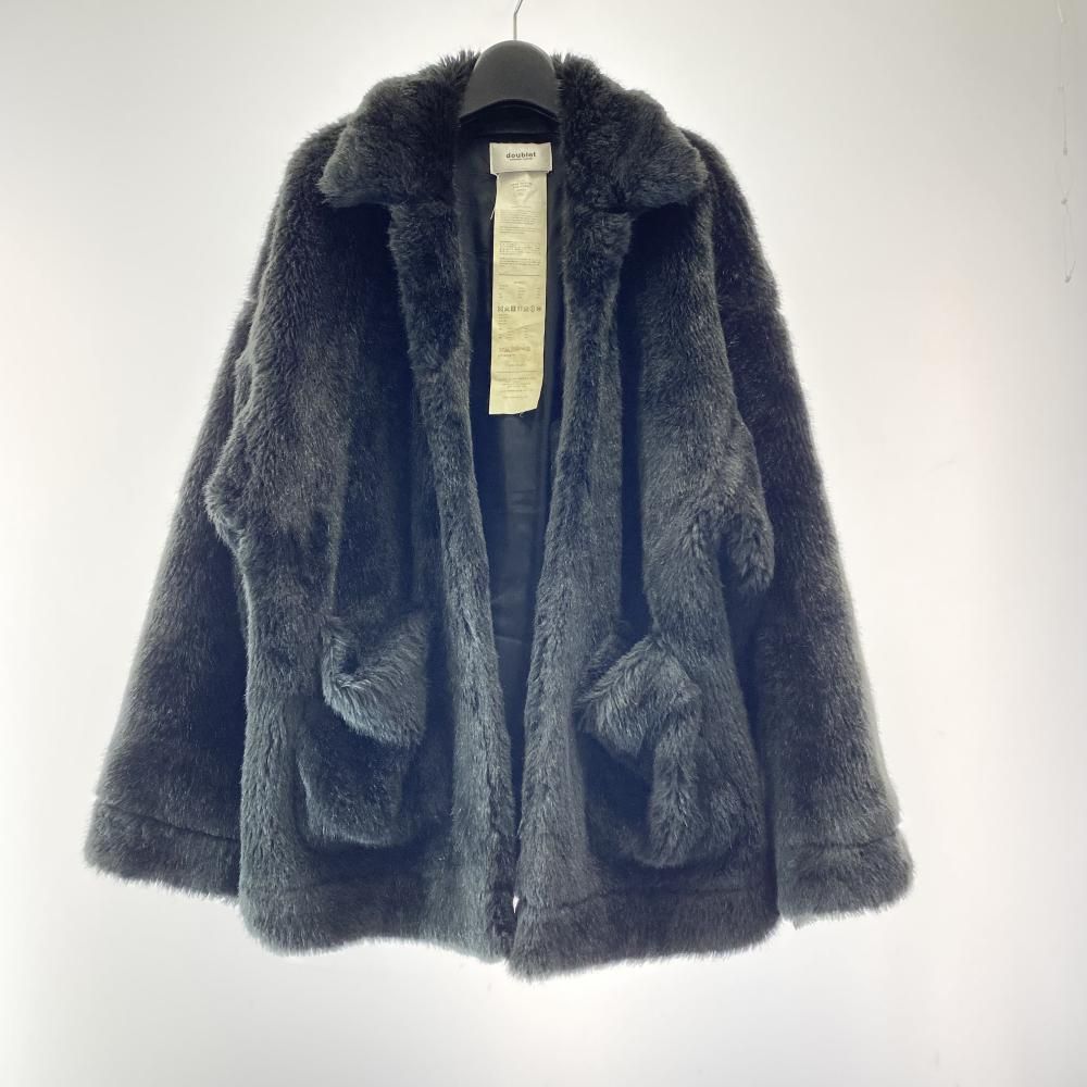 中古】doublet HAND-PAITED FUR JACKET サイズS 19AW06BL90 ブラック