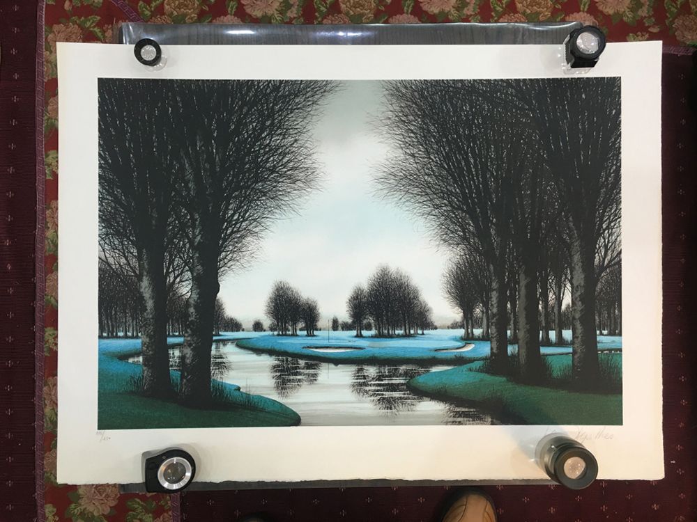 デペルト リトグラフ 直筆サインあり フォレストオークスのゴルフクラブ シートのみ