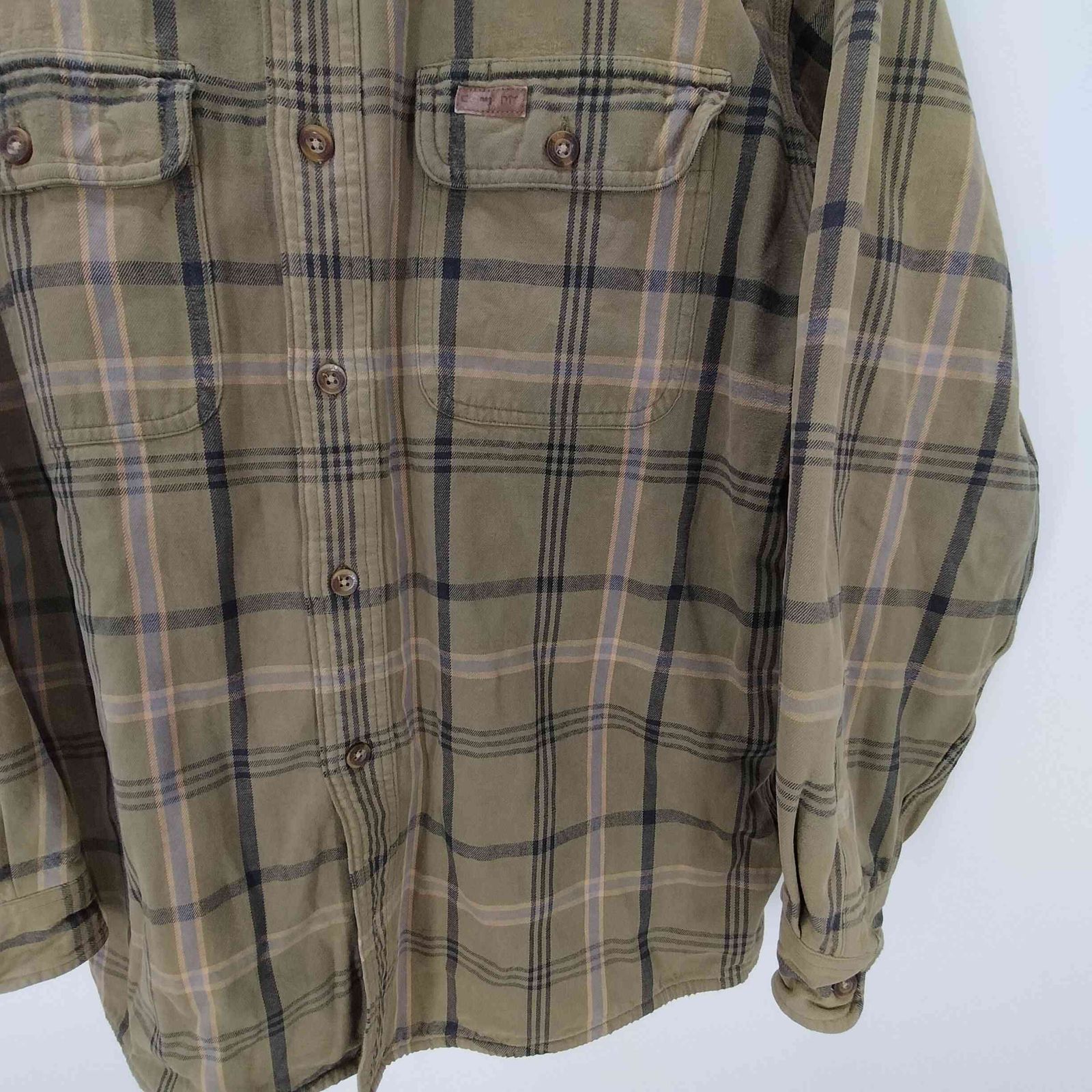 Carhartt 裏地チェック カーキ L メンズ Carhartt 裏地チェック カーキ