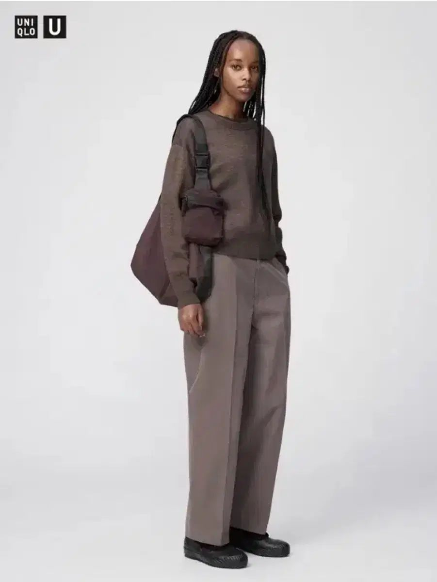 UNIQLO ユニクロ U コットンチノパンツ BROWN 58