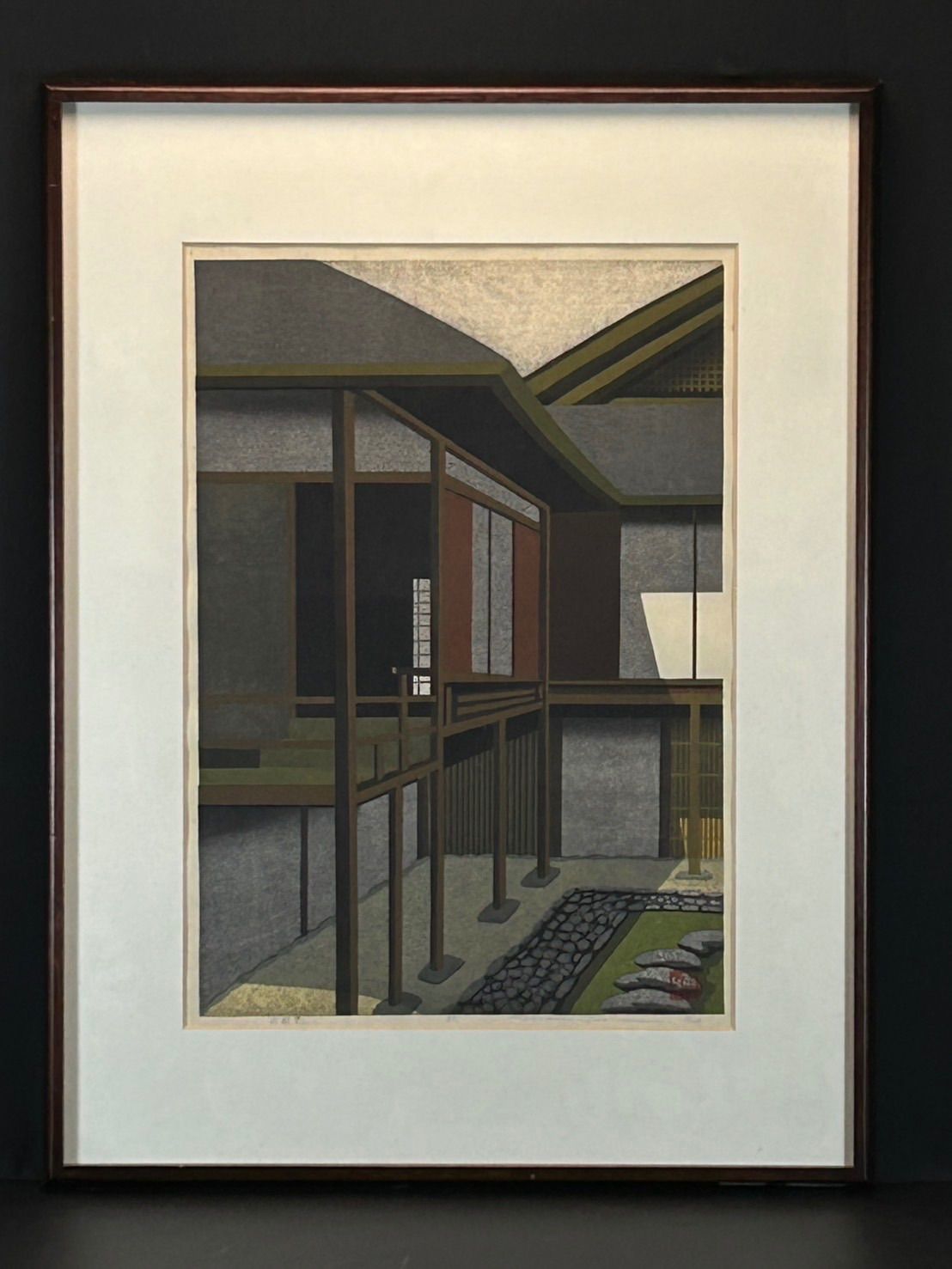 幽玄 木版画 リトグラフ 井堂雅夫 桂離宮 絵画