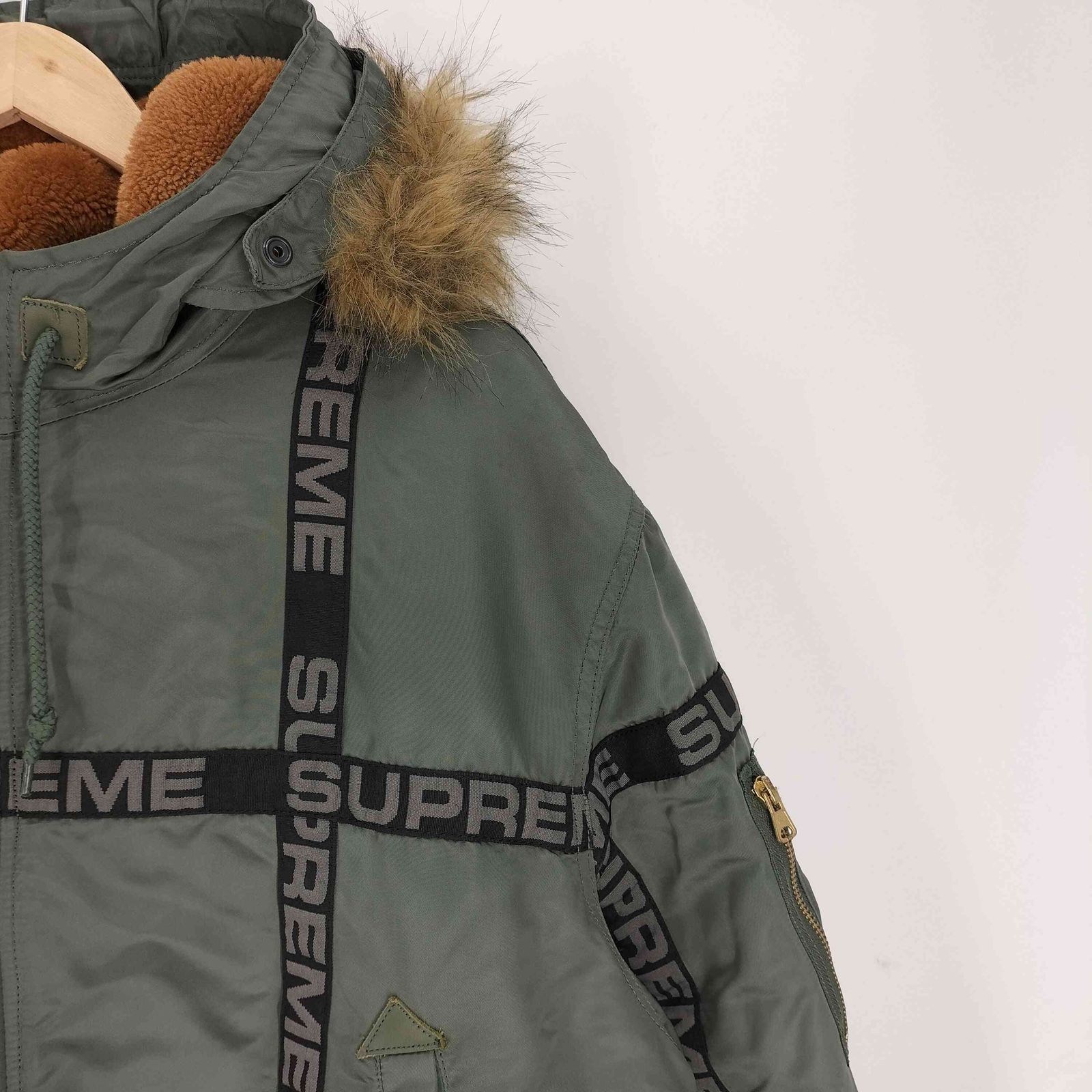 シュプリーム Supreme 18AWLogo Tape N-3B Parka メンズ import：XL