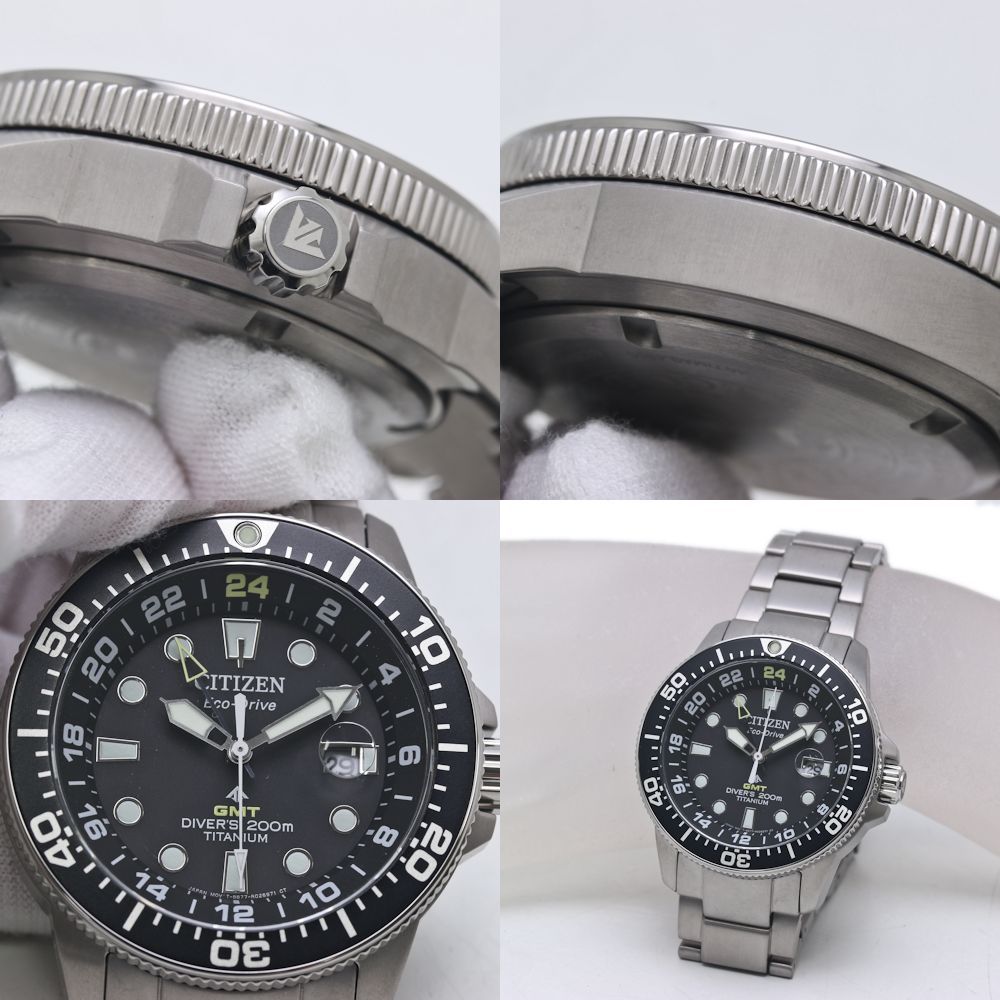  CITIZEN シチズン プロマスター マリーン エコドライブ GMT ダイバー BJ 7110 89 E 腕時計 メンズ チタン 40191 その他 時計