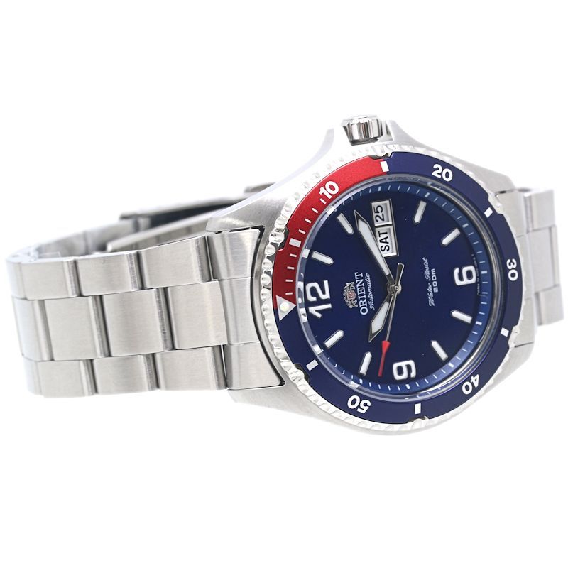  ORIENT オリエント マコ 海外モデル MAKO ペプシ ダイバーズ AA 02 C 5 B 腕時計 メンズ ステンレススチール 40192 自動巻き時計 腕時計(アナログ)