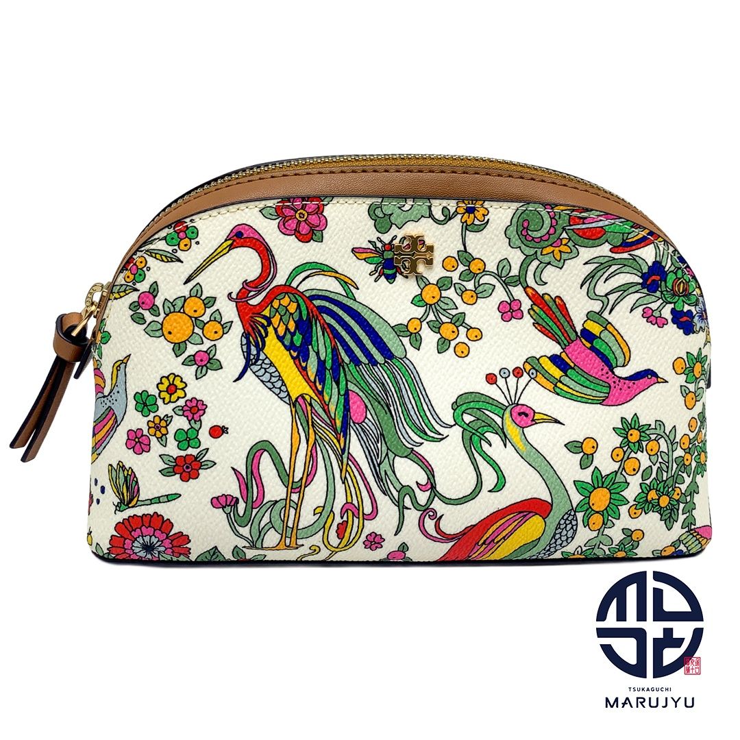 ☆TORYBURCH 花柄化粧ポーチ☆ TORY BURCH トリーバーチ ボタニカル柄 カラフル コスメティックポーチ