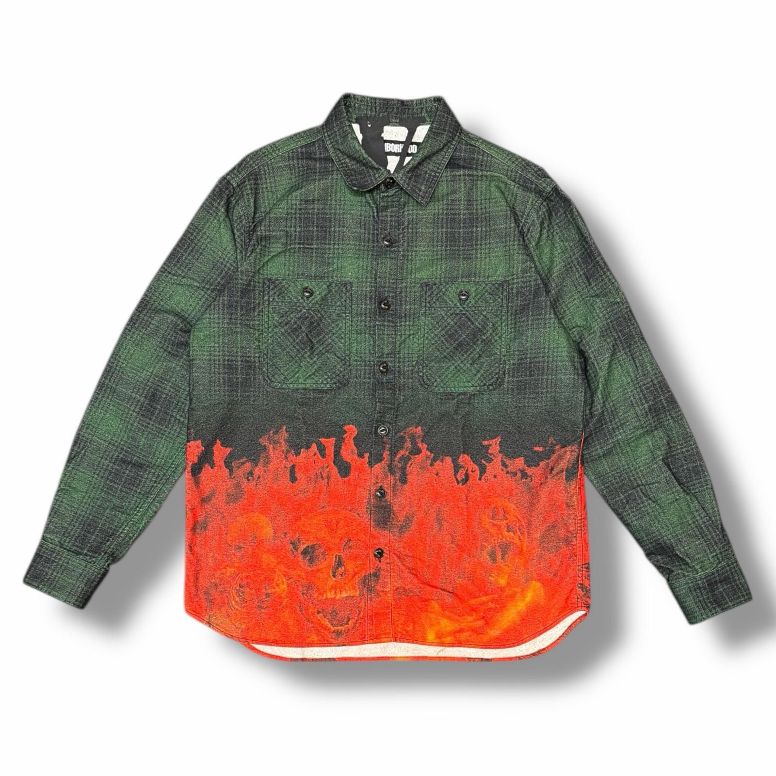 NEIGHBORHOOD × VLONE 19SS NHVL.LUMBERS/C-SHIRT.LS ネルシャツ