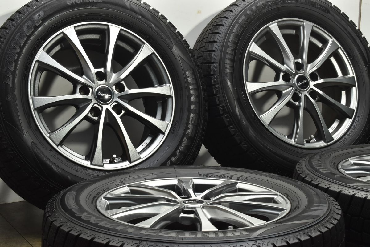 バリ溝 エクシーダー 16 in 6 5 J 38 PCD 114 3 ダンロップ ウィンターマックス WM 02 215 65 R アルファード カローラクロス CX 30