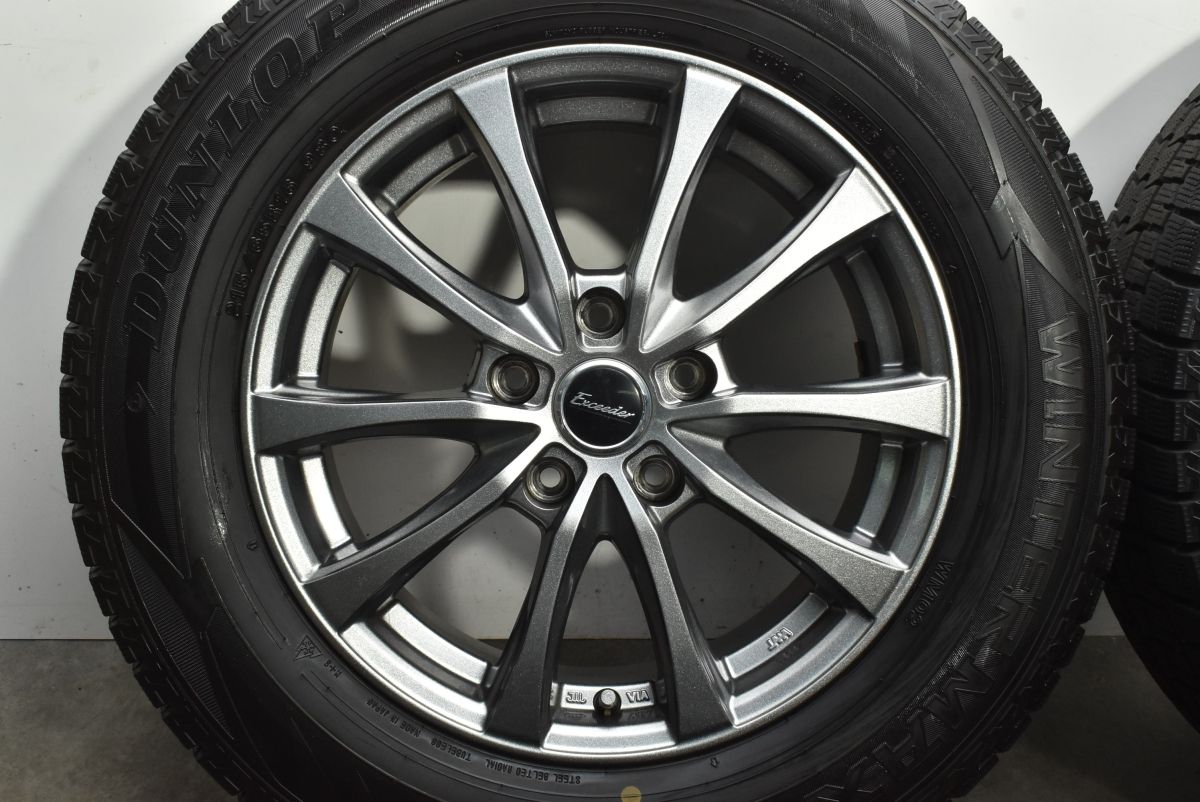  バリ溝 エクシーダー 16 in 6 5 J 38 PCD 114 3 ダンロップ ウィンターマックス WM 02 215 65 R アルファード カローラクロス CX 30 16インチ タイヤ ホイールセット