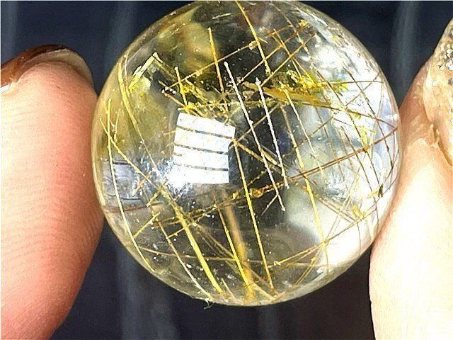 ☆AAA級天然ゴールドルチルクォーツ丸玉B88P1/65P17C - メルカリ