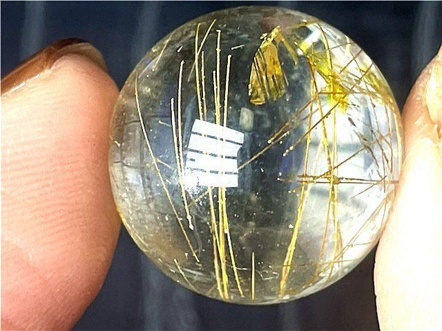 AAA級天然ゴールドルチルクォーツ丸玉B81P1/389P10A AAA級天然ゴールドルチルクォーツ丸玉B81P1/389P10A