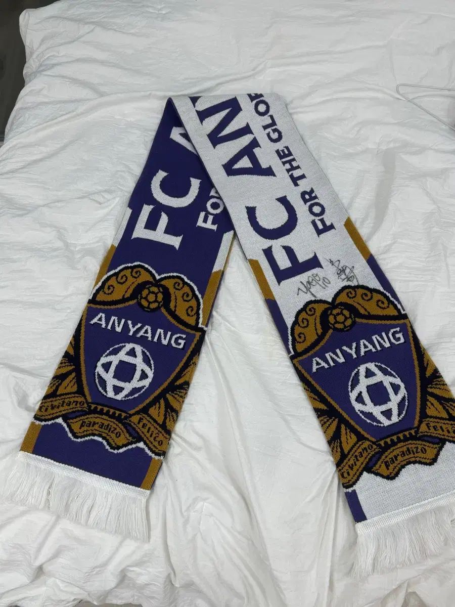 FCアンヤン昇格シーズン マフラー マテウス キム ウン ヤゴ サイン