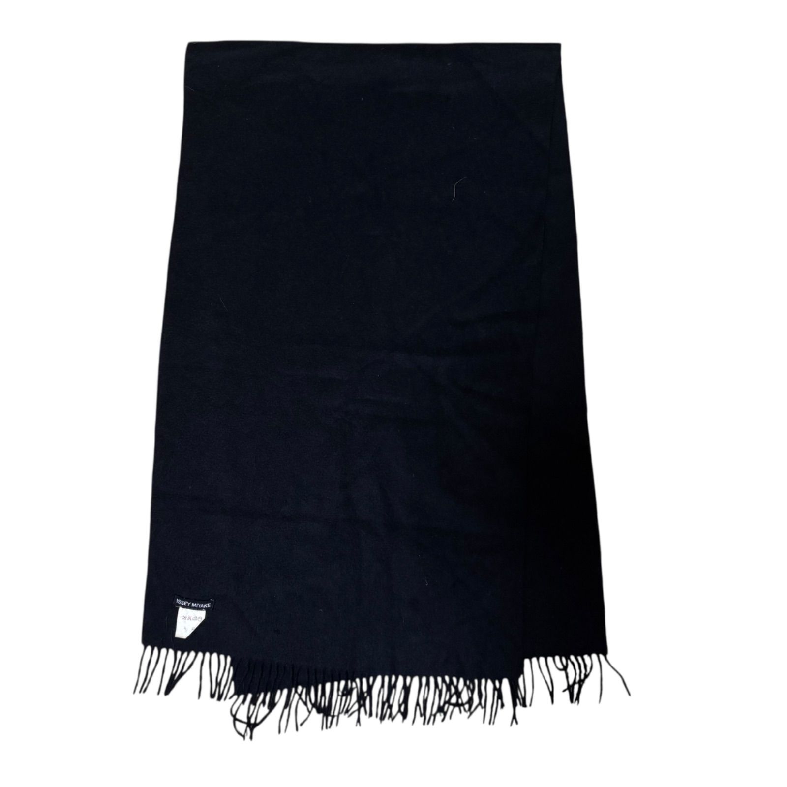 RE339 ISSEY MIYAKE イッセイミヤケ マフラー フリンジ付き ブラック