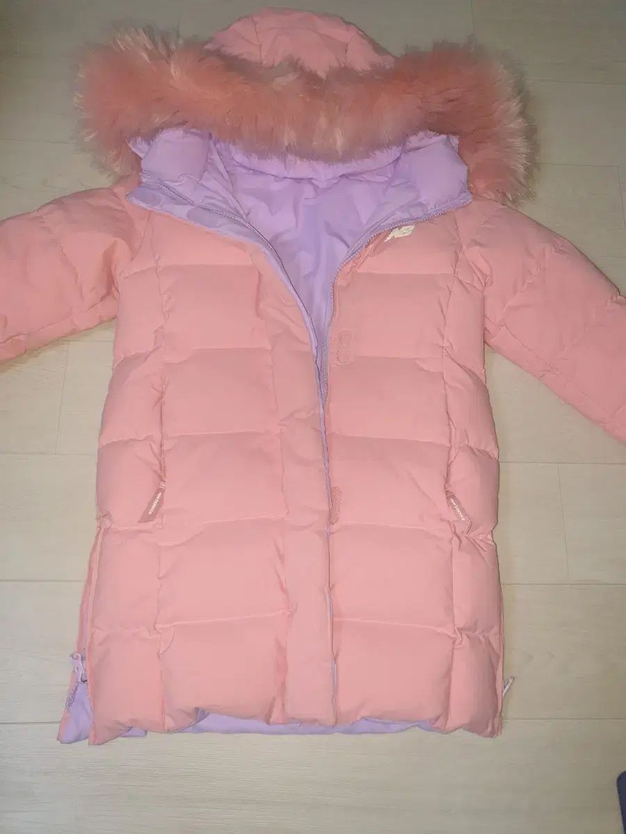 ニュー ンス キッズ リバーシブル ダウンジャケット ロング丈 120