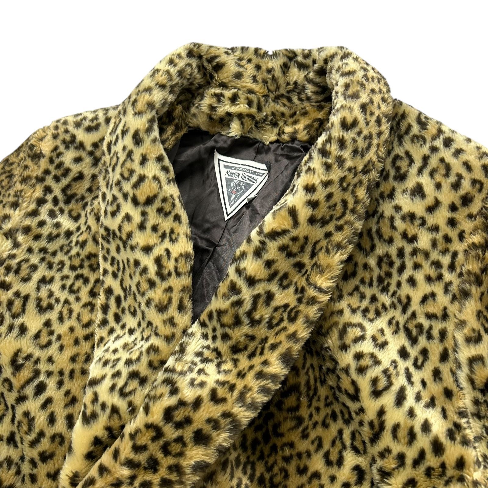 90s マーヴィン リチャーズ レオパード フェイクファー コート サイズ