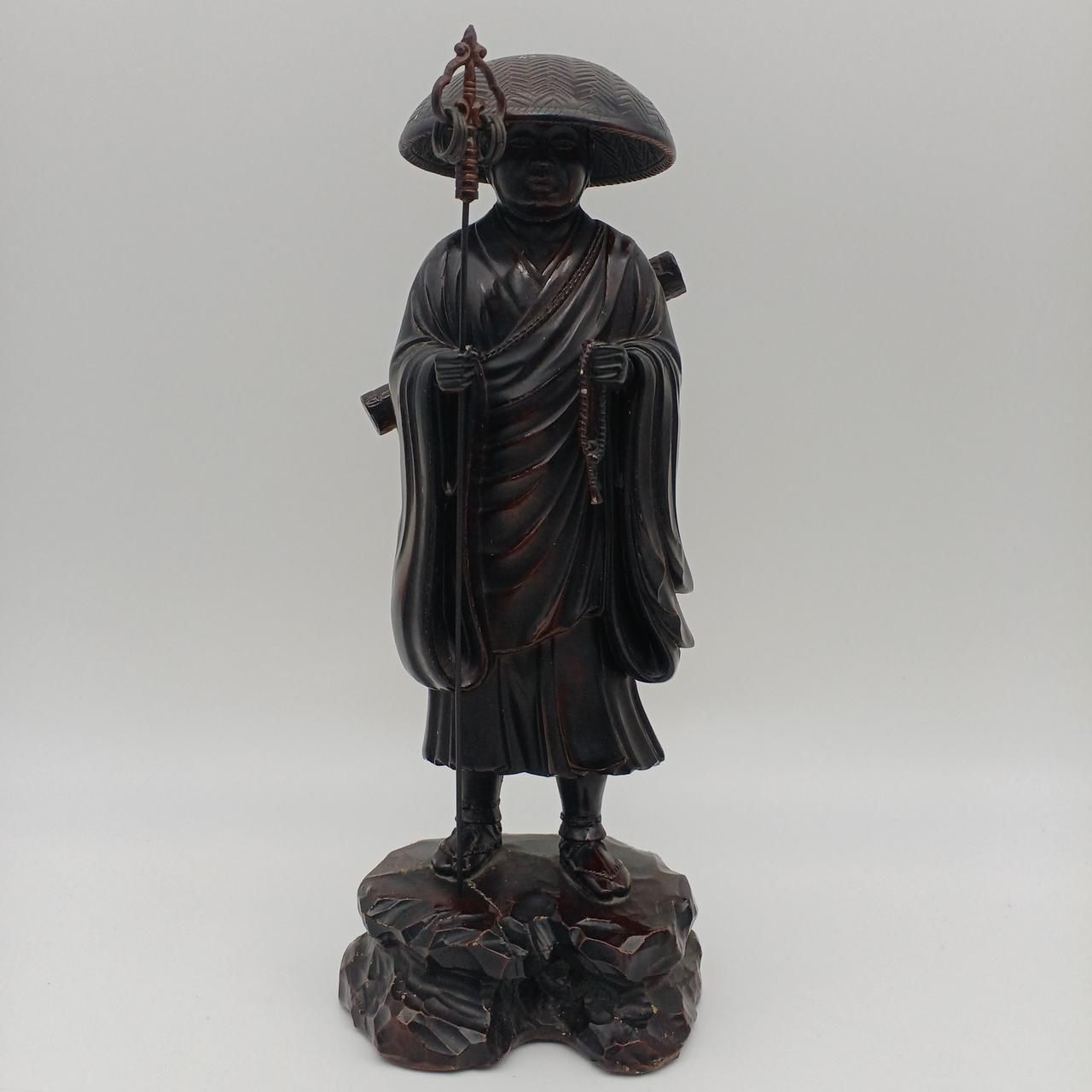 高岡銅器 弘法大師立像 Takaoka Bronze Standing Statue of Kobo Daishi
