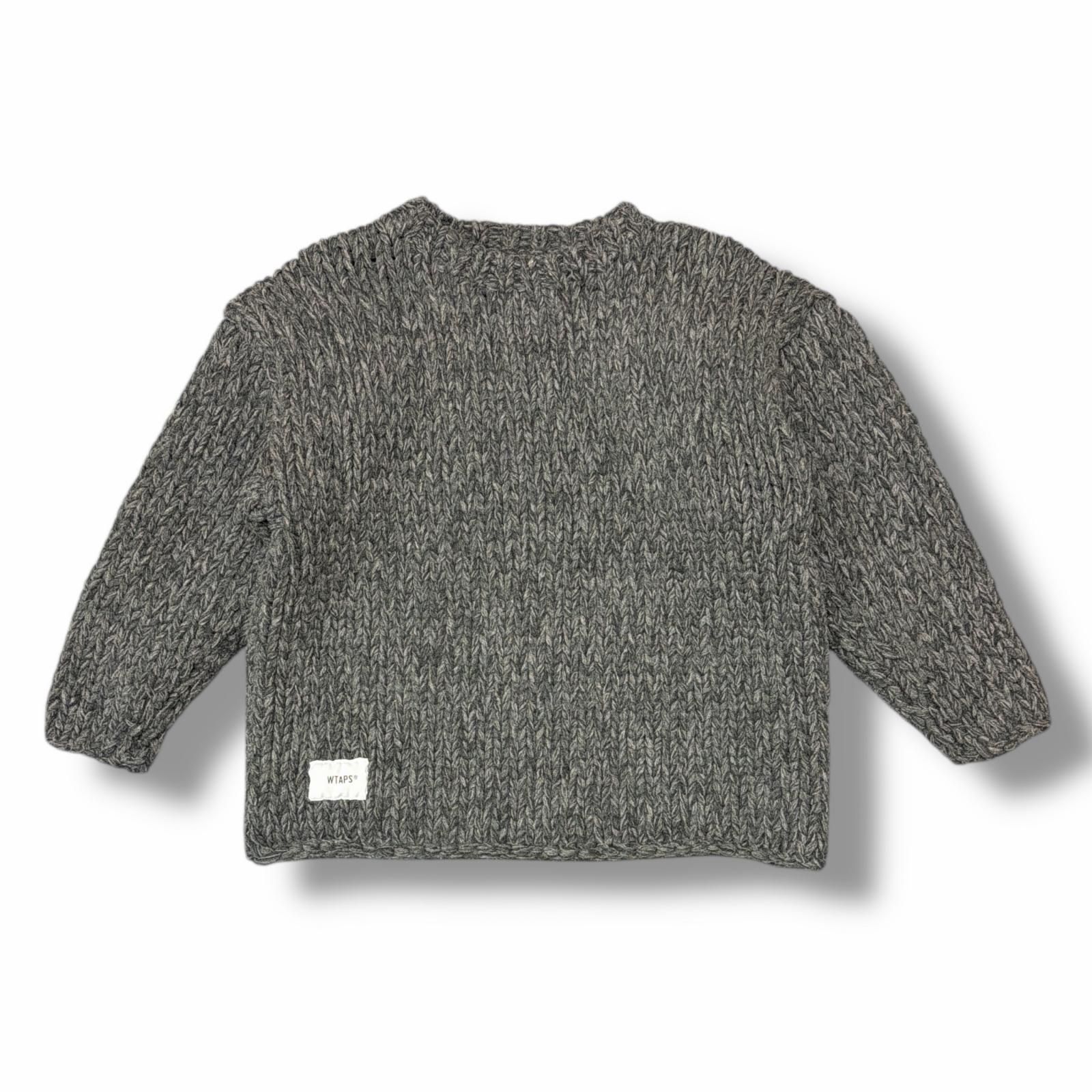 WTAPS 18AW ARMOR SWEATER. WOOL アーマーセーター ウール クルーネックニット ダブルタップス 182MADT-KNM03 チャコール 2 （3644M）