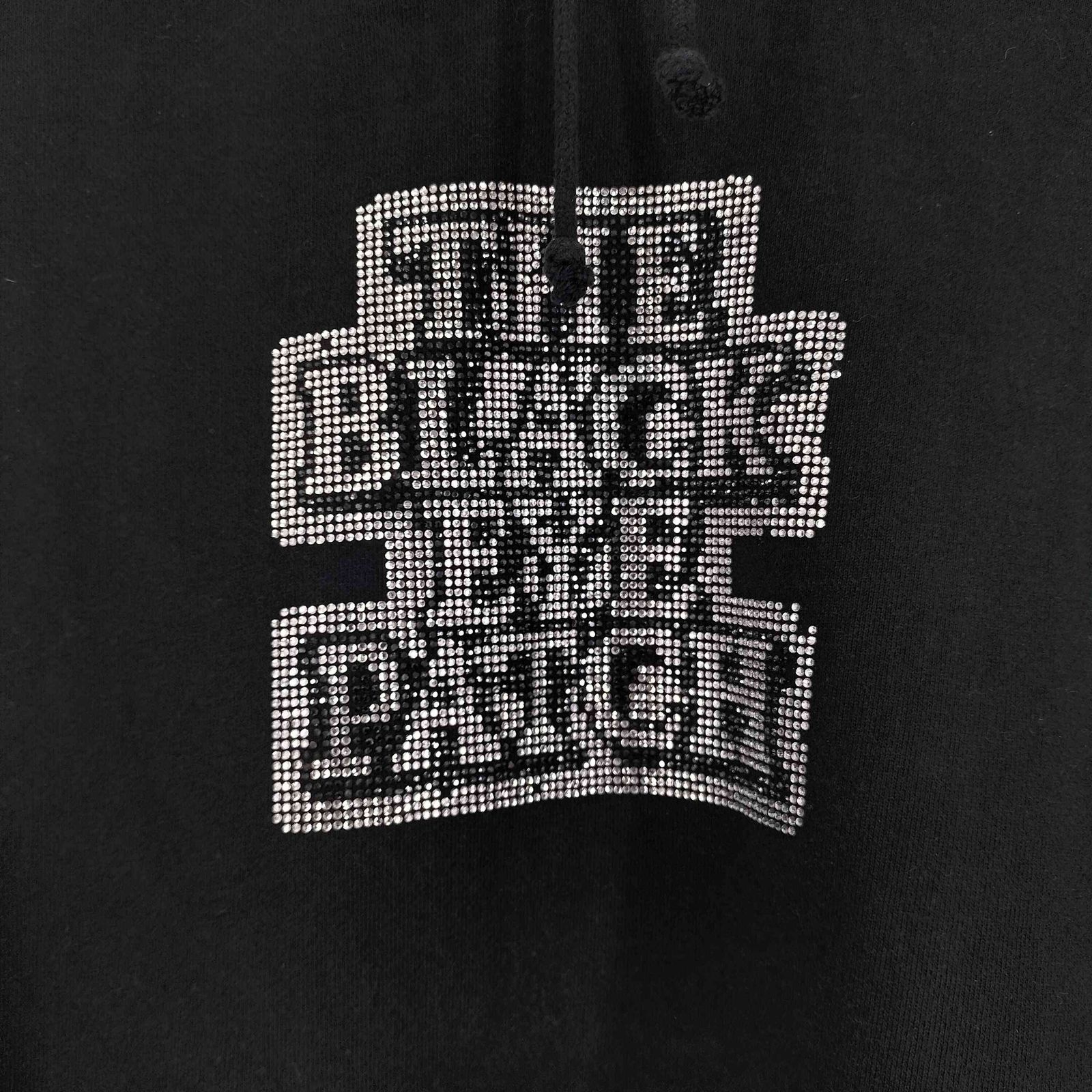 専用ブラックアイパッチ ラインストーン センターロゴ パーカー 取扱注意 XL 入手困難】ブラックアイパッチ ラインストーン センターロゴ パーカー