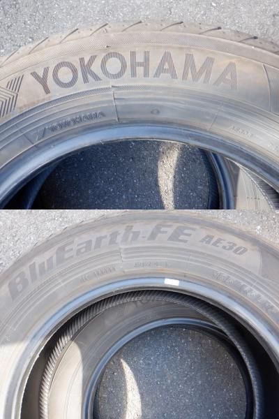 バリ山 185 65 R 15 ２本 ヨコハマ ブルーアースFE AE 30 ノート デミオ フリードなど スペア 補修用に