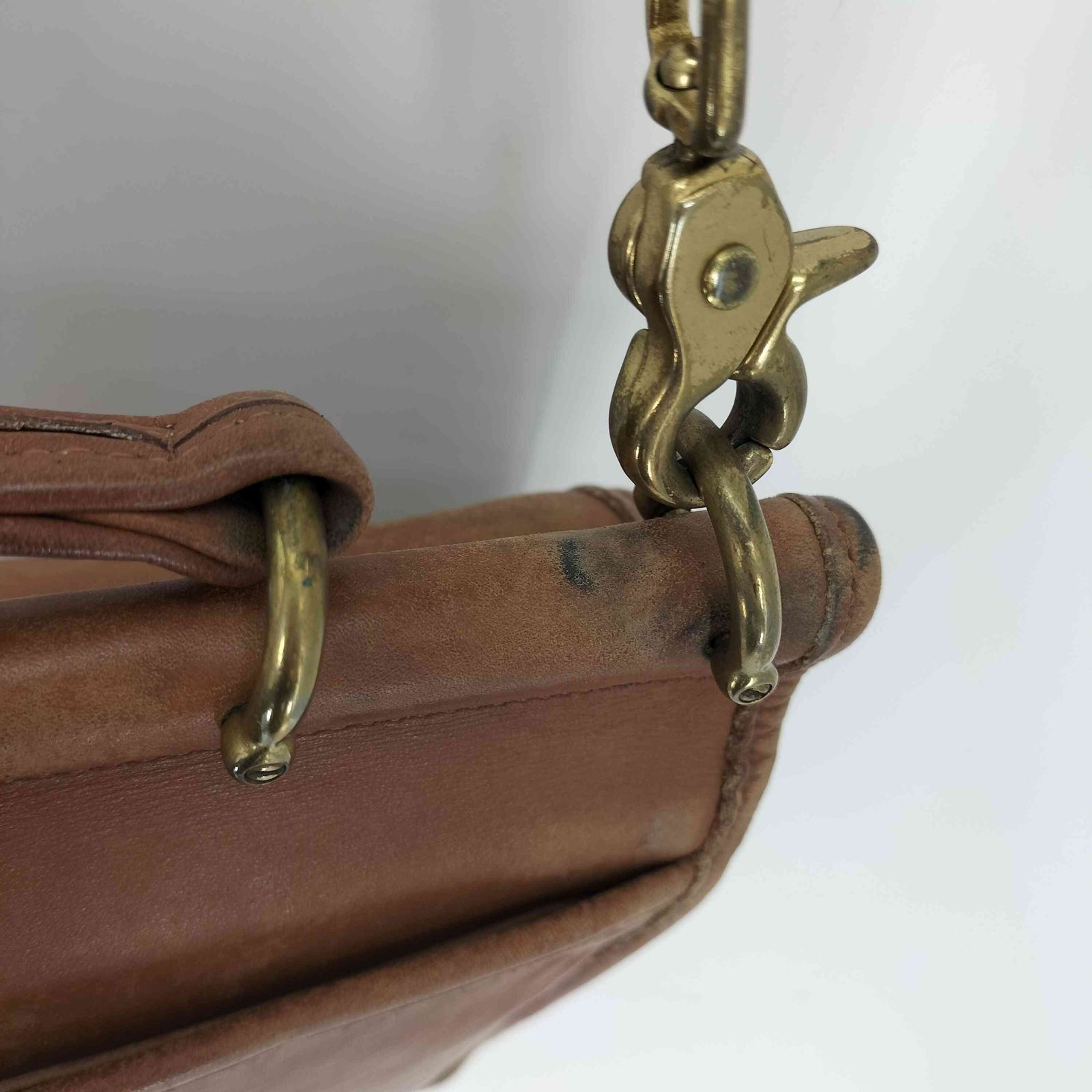 コーチ COACH OLD USA製 HANDCRAFT GRAIN LEATHER TURNLOCK SHOULDER