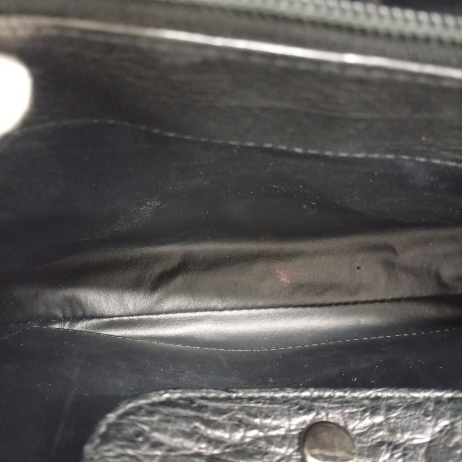 JRAタグ オーストリッチ ハンドバッグ ブラック レザー レディース  