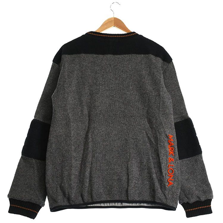 MARK&LONA ニット　50 新品未使用タグ付 マーク＆ロナ ニット セーター ゴルフウェア グレー 50 L位 □GY99