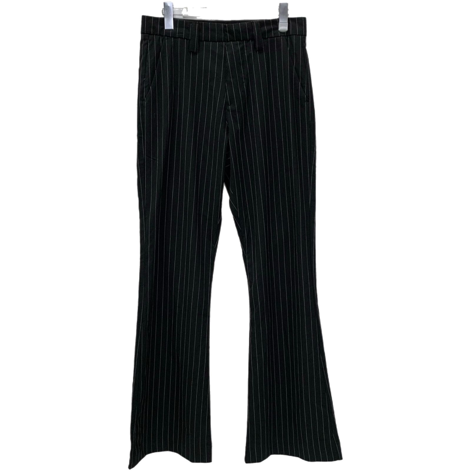 ジェイデッドロンドン Jaded London Black Pinstripe Stacked Bootcut