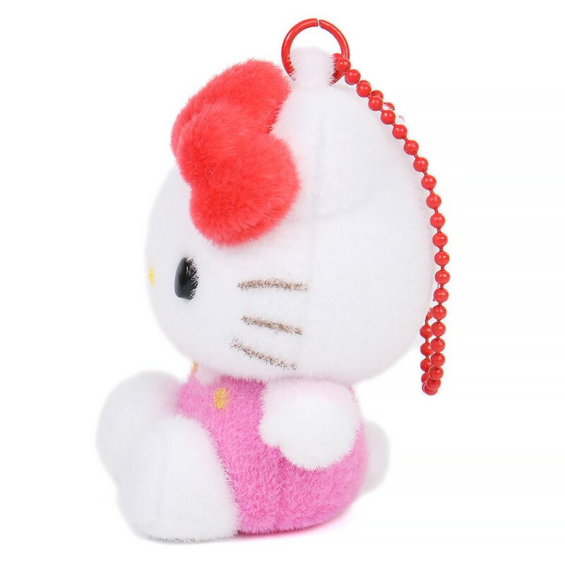 と*よ様 ハローキティ　フロッキーホルダー ハローキティ フロッキーマスコットホルダー サンリオ sanrio