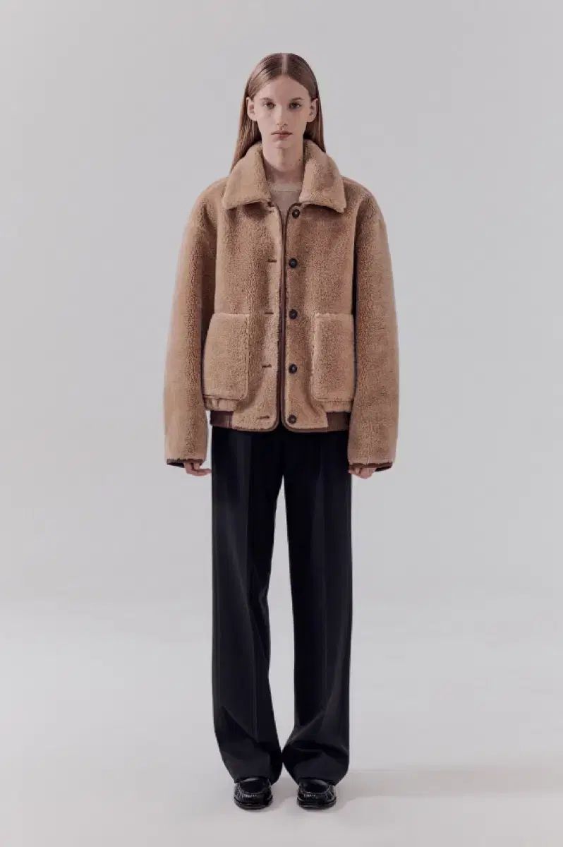 ダンスト シアリング ブルゾン キャメル