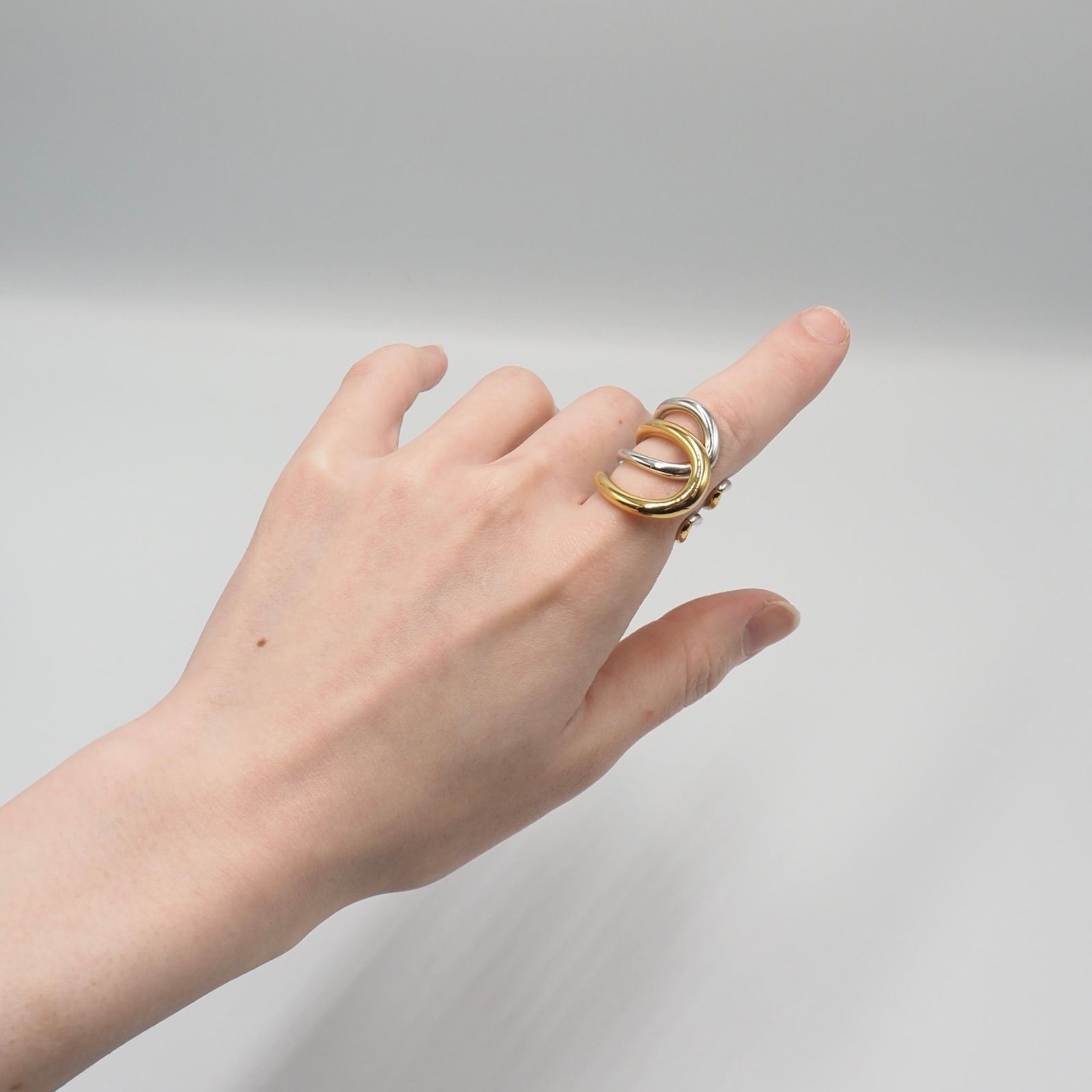 現行品】CharlotteCHESNAIS 約13号 デイジー リングツートーン