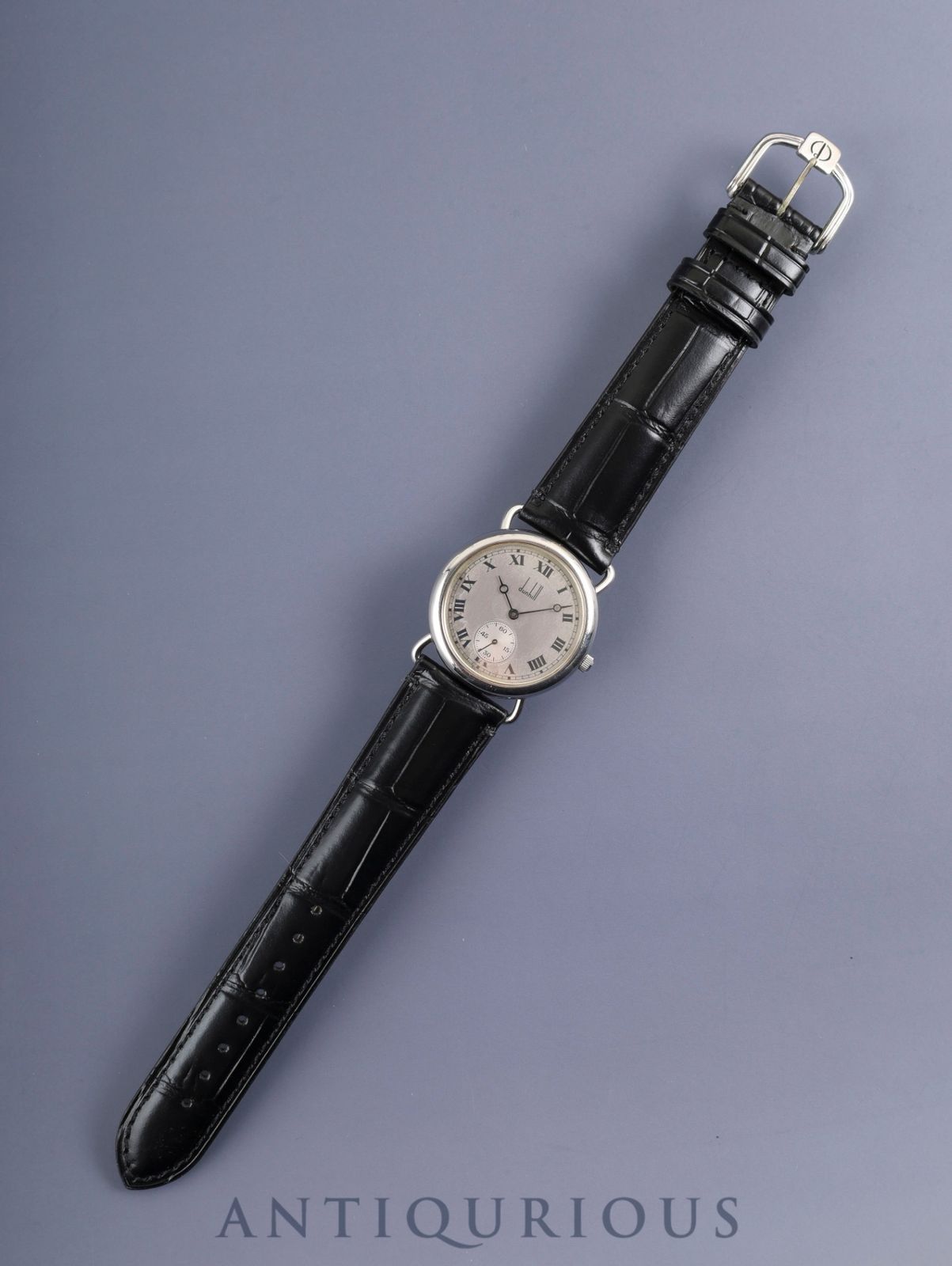 ダンヒル センテナリー スモールセコンド 手巻き SS 革 純正尾錠（SS