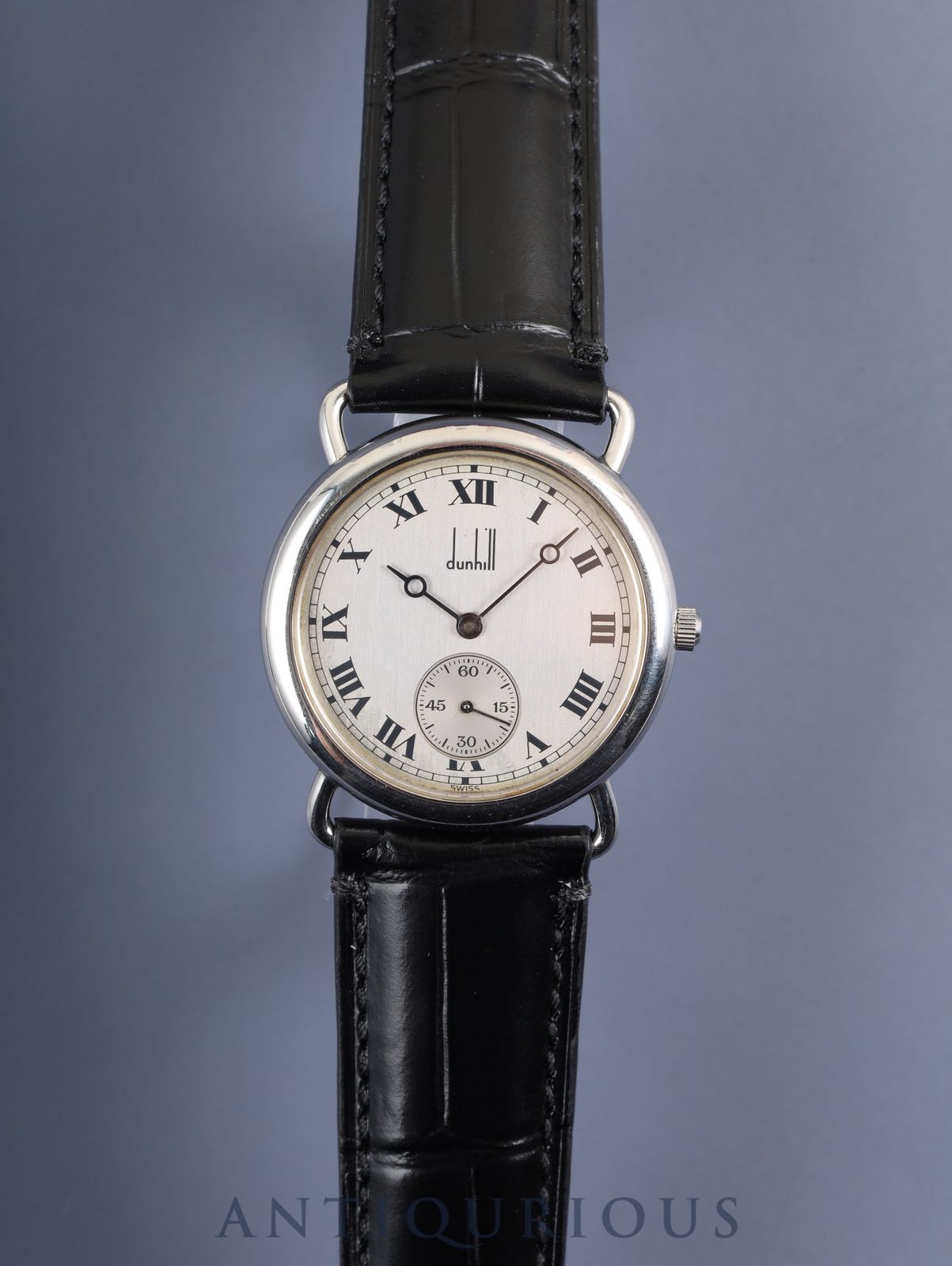 ダンヒル センテナリー スモールセコンド 手巻き SS 革 純正尾錠（SS