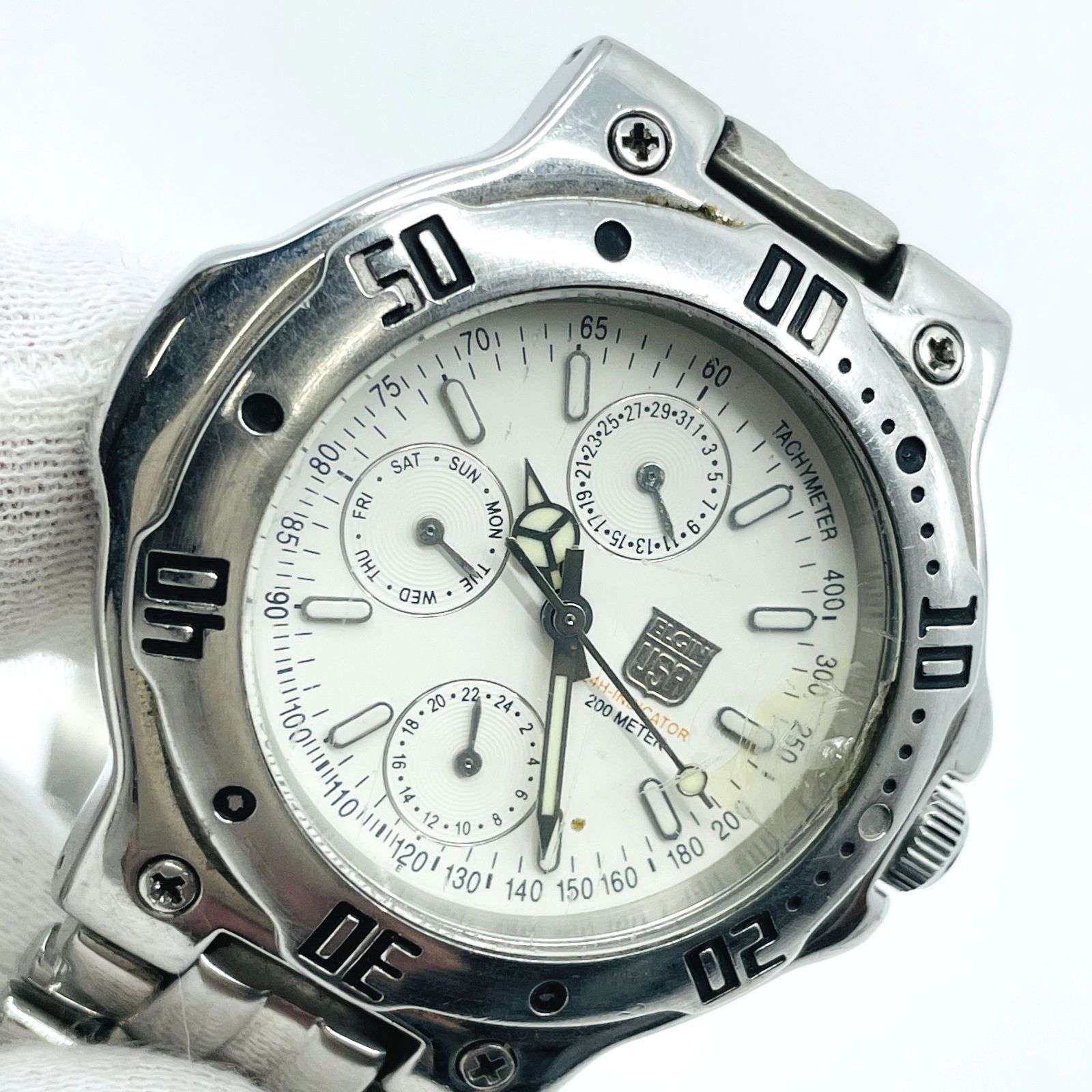 動作未確認 ELGIN エルジン 腕時計 FK-1025E クロノグラフ メンズ 