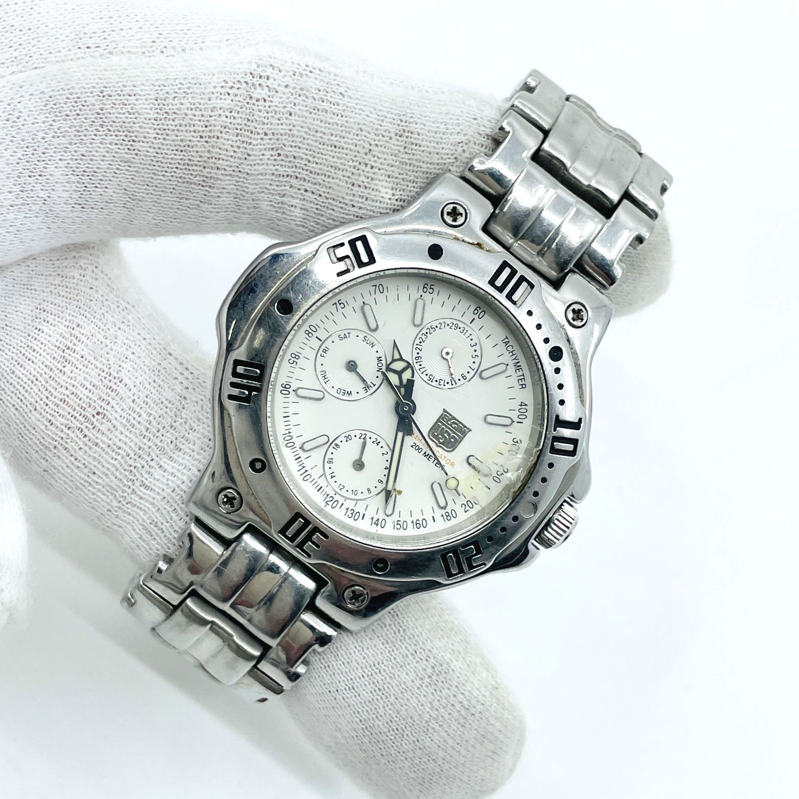 動作未確認 ELGIN エルジン 腕時計 FK-1025E クロノグラフ メンズ 
