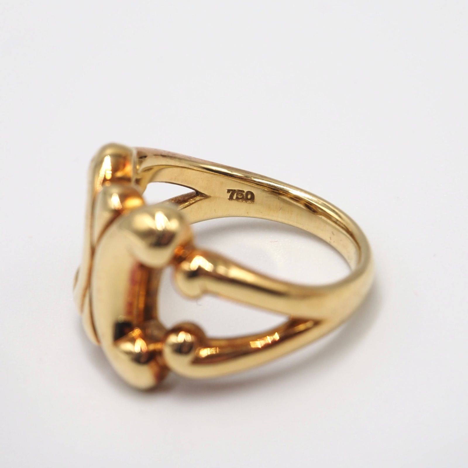 希少】CELINE 約12号 マカダムヴィンテージ リング k18 セリーヌ 付属