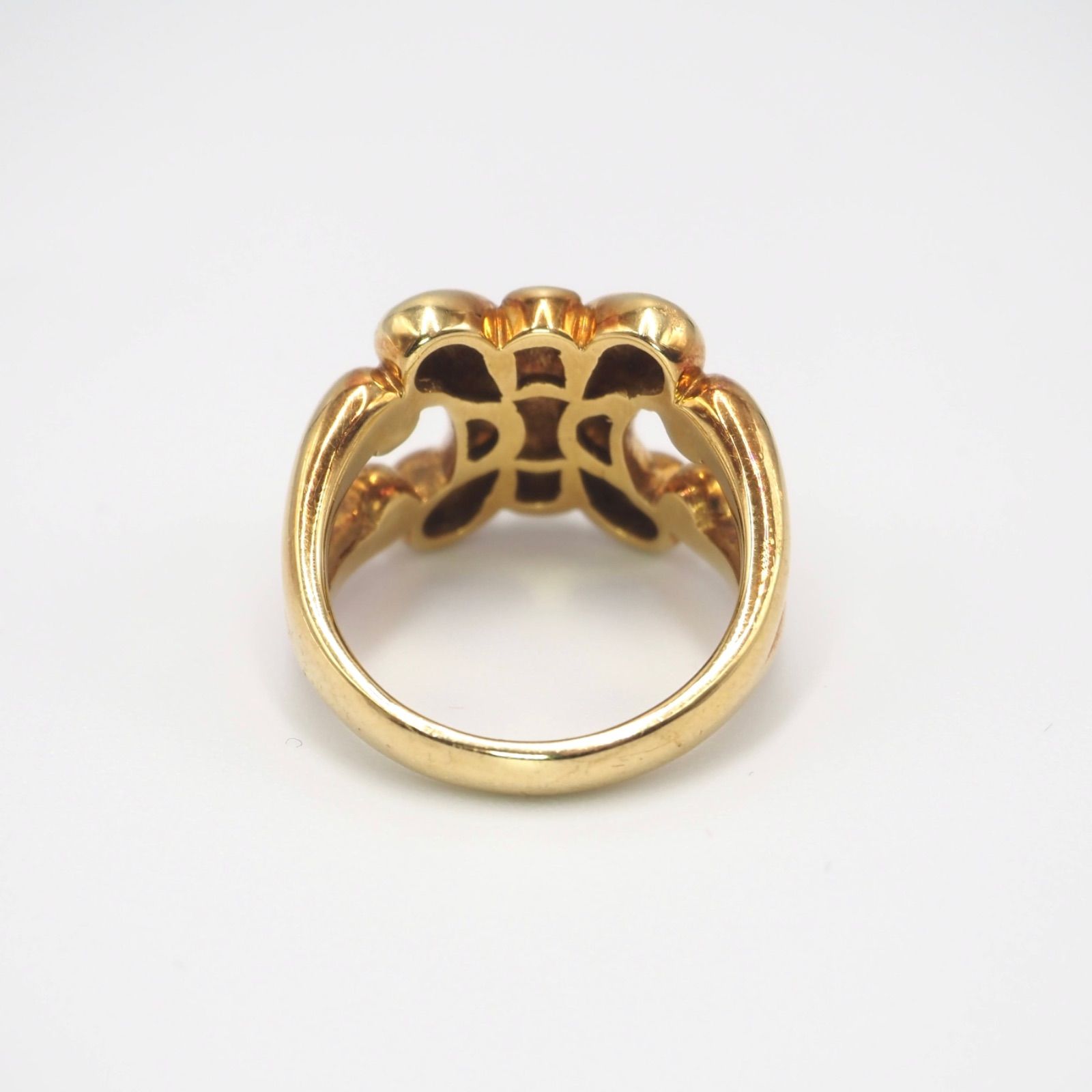 希少】CELINE 約12号 マカダムヴィンテージ リング k18 セリーヌ 付属