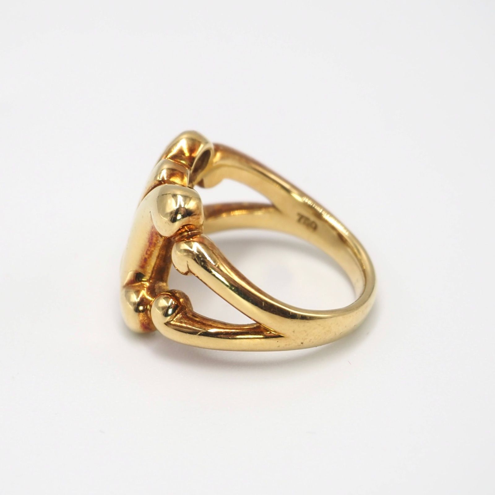 希少】CELINE 約12号 マカダムヴィンテージ リング k18 セリーヌ 付属