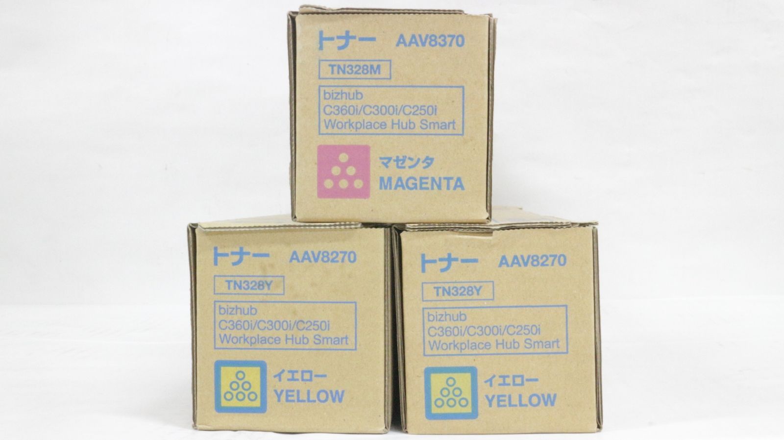 コニカミノルタ トナー TN 328 2本 イエロー 開封マゼンタ KONICA MINOLTA -D-F 05-byebye