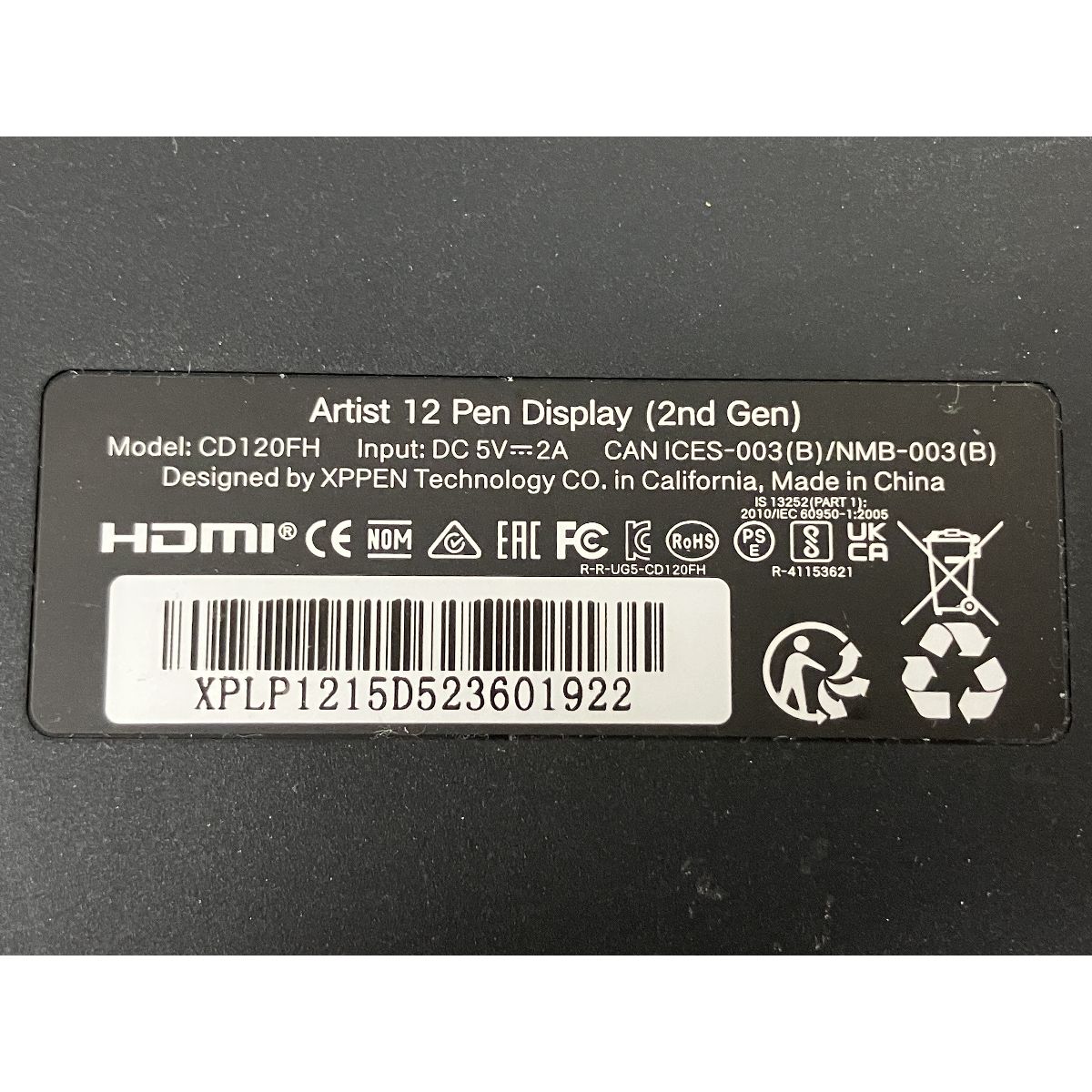 XP-PEN CD 120 FH Artist 12 2 nd Gen 液晶 ペンタブレット スタイラスペン無